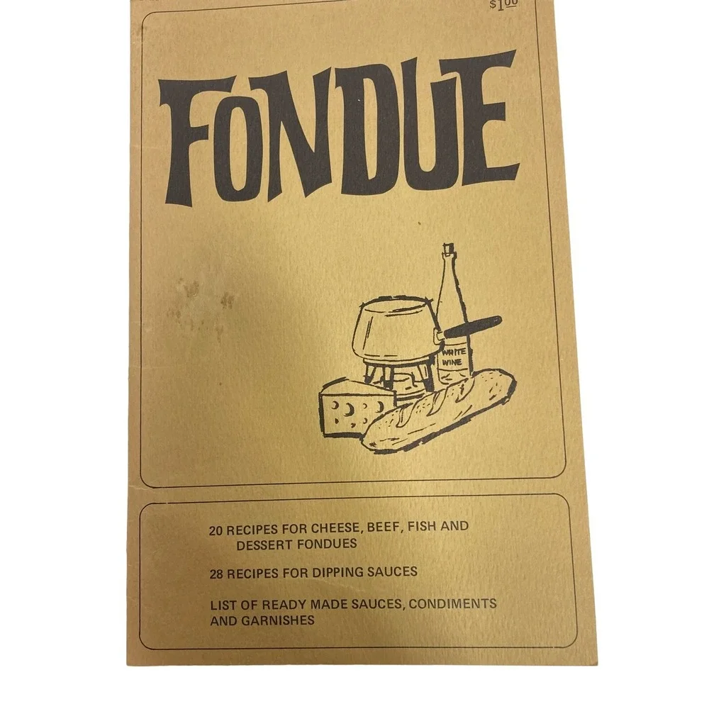 Lot‎ of 3 Vintage 70's FONDUE Books Cheese Beef Fish  Recipes Cookbooks Parties